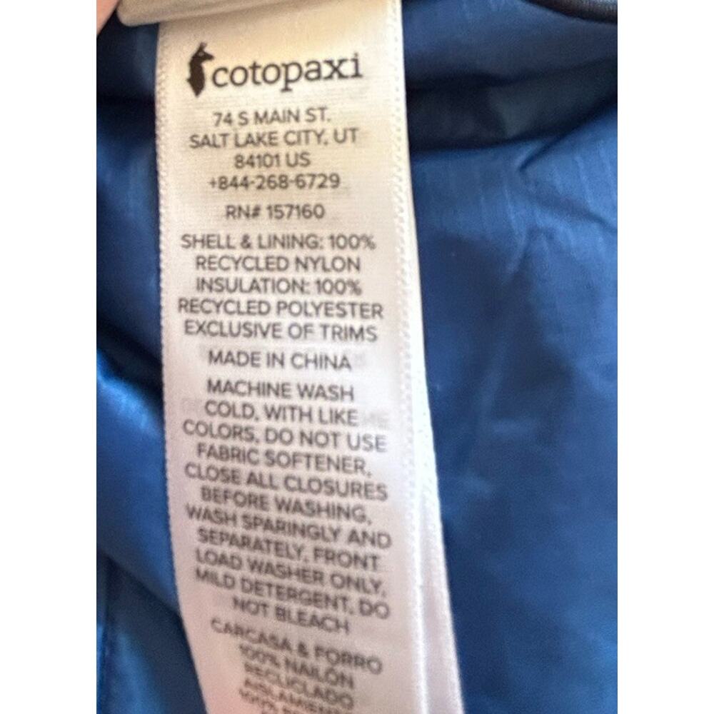 Cotopaxi Capa Insulated Hooded Jacket Men’s XXL Pacific Blue Water Repellent - Picture 10 of 11